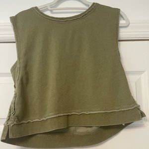 anthropologie green top